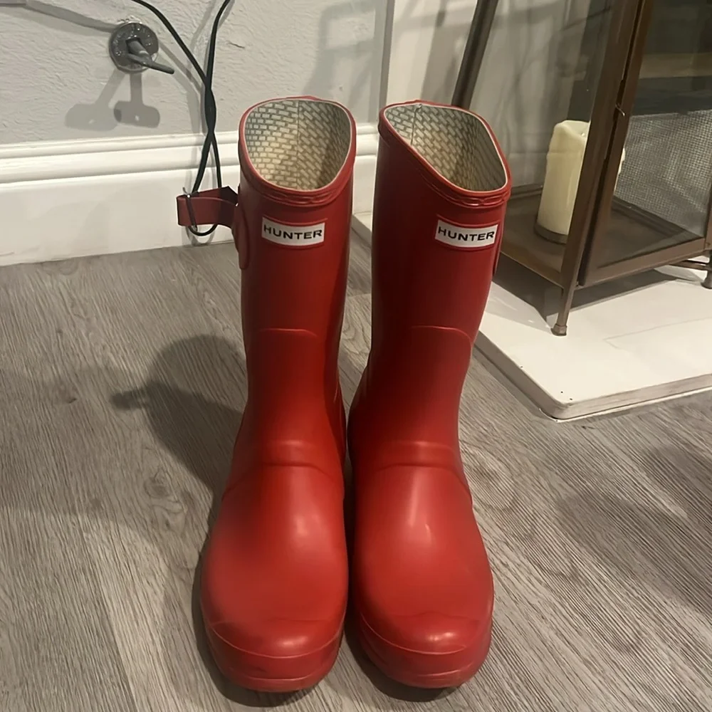 Hunter Red Tall Rain Boots